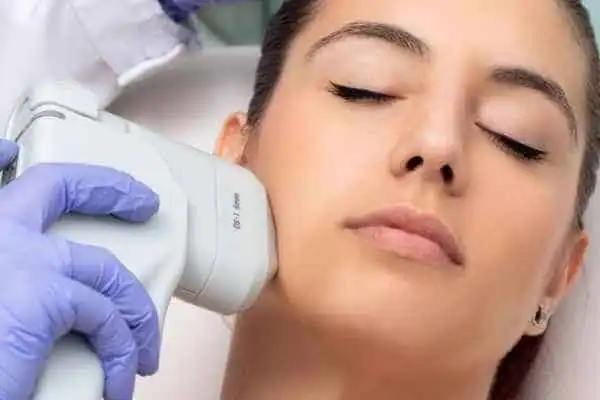 HIFU - Breakthrough in Anti - ageing 1 Image of woman having HIFU Feltham treatment